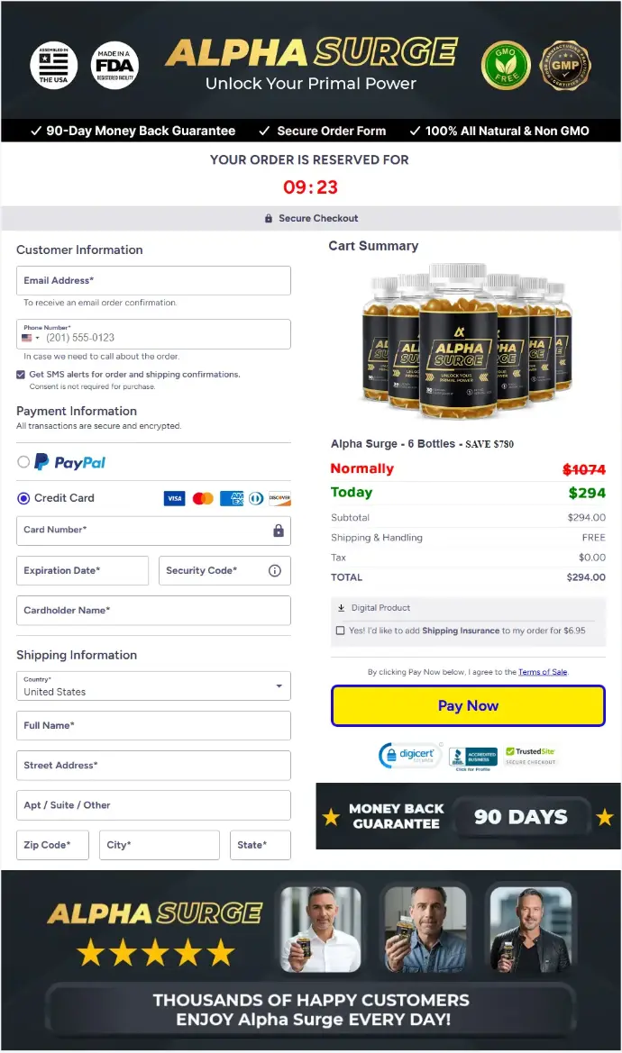 Alpha Surge Order Page Alpha Surge Order Page